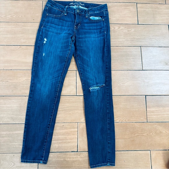 american eagle stretch legging Jeans denim size 8 - Picture 2 of 6